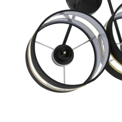 Oświetlenie Przedpokoju|Oświetlenie Jadalni>Candellux Lighting ANDY LAMPA WISZĄCA CZARNY E27 ABAŻUR CZARNY+ZŁOTY