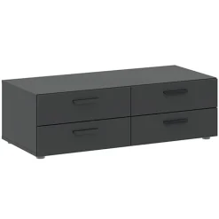 Komody>INTER MEBLE owa komoda z szufladami do salonu BARENA antracyt