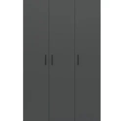 Meble Dla Dzieci|Meble Młodzieżowe>INTER MEBLE owa szafa z drążkiem do sypialni trzydrzwiowa BARENA antracyt