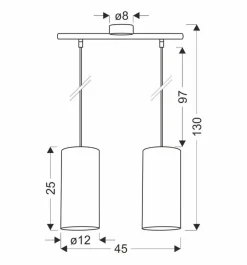 Oświetlenie Przedpokoju|Oświetlenie Jadalni></noscript>Candellux Lighting Aragona lampa wisząca 2x60 e27 abażur korkowy
