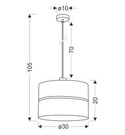 Oświetlenie Przedpokoju|Oświetlenie Jadalni>Candellux Lighting Assam lampa wisząca czarny+złoty 1x60w e27 abażur czarny+złoty pasek