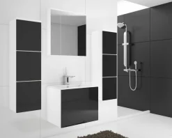 Meble Łazienkowe|Szafki Łazienkowe>Lempert Łazienkowa szafka wisząca czarny połysk PARIS