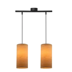 Oświetlenie Przedpokoju|Oświetlenie Jadalni>Candellux Lighting Ballo lampa wisząca czarny 2x60 e27 abażur orzechowy