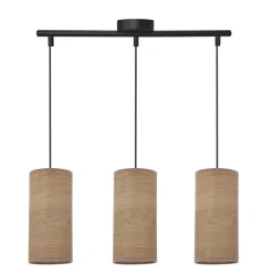 Oświetlenie Przedpokoju|Oświetlenie Jadalni></noscript>Candellux Lighting Ballo lampa wisząca czarny 3x60 e27 abażur orzechowy