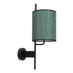 Oświetlenie Pokoju Dziecięcego|Oświetlenie Sypialni>Candellux Lighting BENDI LAMPA ŚCIENNA KINKIET CZARNY, ABAŻUR ZIELONY