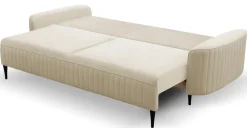 Meble Dla Dzieci|Kanapy I Sofy>LASKI Beżowa kanapa do salonu nowoczesna z funkcją spania i pojemnikiem VELINA