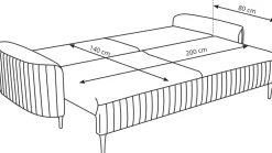 Meble Dla Dzieci|Kanapy I Sofy></noscript>LASKI Beżowa kanapa do salonu nowoczesna z funkcją spania i pojemnikiem VELINA
