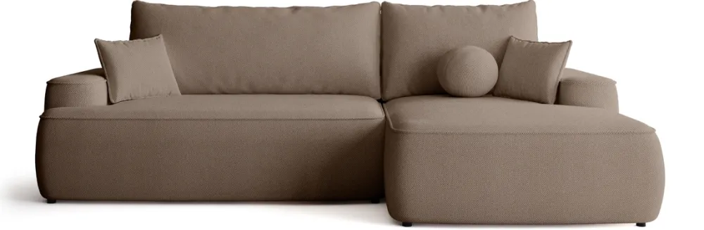 Meble Dla Dzieci|Meble Młodzieżowe>BROMARKT Beżowa kanapa narożna do salonu z funkcją spania CARMELLO