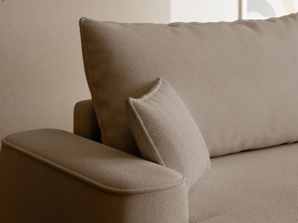 Meble Dla Dzieci|Meble Młodzieżowe>BROMARKT Beżowa kanapa narożna do salonu z funkcją spania CARMELLO