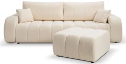 Meble Dla Dzieci|Meble Młodzieżowe></noscript>LASKI Beżowa kanapa rozkładana do salonu BLISS z pojemnikiem