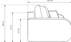 Meble Dla Dzieci|Meble Młodzieżowe></noscript>LASKI Beżowa kanapa rozkładana do salonu BLISS z pojemnikiem