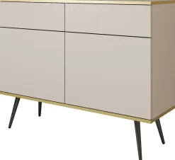 Zestawy Mebli Do Salonu|Komody>PIASKI owa komoda dwudrzwiowa z szufladami 107 cm ORVIETO beż