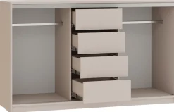 Komody>BROMARKT Beżowa komoda przesuwna 160 cm z szufladami do sypialni TOP beż piaskowy