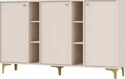 Komody>Lempert Beżowa komoda trzydrzwiowa do salonu 160 cm TOKEN beż piaskowy
