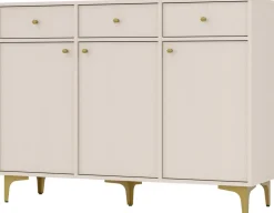 Komody>Lempert Beżowa komoda z drzwiami i szufladami 125 cm TOKEN beż piaskowy