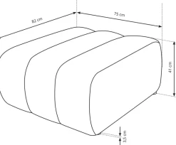 Meble Dla Dzieci|Pufy></noscript>LASKI Beżowa pufa tapicerowana do siedzenia BLISS