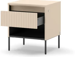 Zestawy Mebli Do Sypialni|Szafki Nocne>lenart. Beżowa szafka nocna stolik do sypialni TREND z oświetleniem