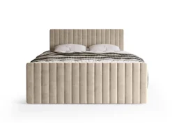 Łóżka Małżeńskie|Łóżka Ze Stelażem></noscript>BROMARKT Beżowe łóżko dwuosobowe 180x200 cm z pojemnikiem na pościel DREAM DUO