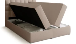 Meble Młodzieżowe|Łóżka Młodzieżowe>BROMARKT Beżowe łóżko kontynentalne 140x200 cm z pojemnikiem DETROIT