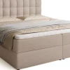 Łóżka Małżeńskie|Łóżka Ze Stelażem>BROMARKT Beżowe łóżko kontynentalne 180x200 cm do sypialni z pojemnikiem DETROIT