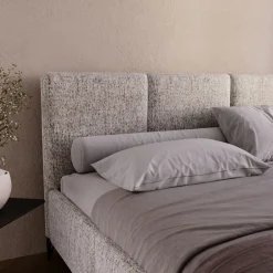 Łóżka Kontynentalne|Łóżka Małżeńskie></noscript>UNISTYL MEBLE Beżowe łóżko sypialniane LORIO 140x200 cm z pojemnikiem na pościel