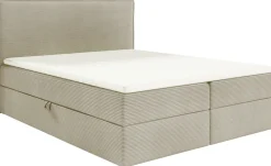 Łóżka Młodzieżowe|Łóżka Ze Stelażem>BROMARKT Beżowe łóżko tapicerowane kontynentalne 140x200 cm do sypialni MALIBU