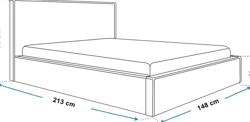 Meble Młodzieżowe|Łóżka Młodzieżowe>Riban Beżowe łóżko tapicerowane 140x200 cm sztruksowe z pojemnikiem PARISIO