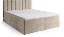 Łóżka Małżeńskie|Łóżka Ze Stelażem></noscript>BROMARKT Beżowe nowoczesne łóżko kontynentalne 160x200 cm DENVER