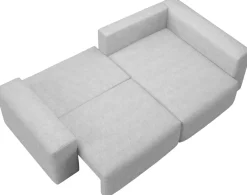 Narożniki></noscript>BROMARKT Beżowy narożnik boucle z funkcją spania CAMILO DUO