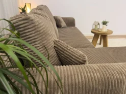 Meble Dla Dzieci|Narożniki></noscript>BROMARKT Beżowy narożnik do salonu rozkładany z funkcją spania ROMEO