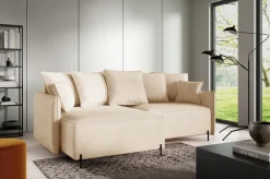 Meble Dla Dzieci|Narożniki></noscript>BROMARKT Beżowy narożnik loft na nóżkach nowoczesny do salonu BOCCO