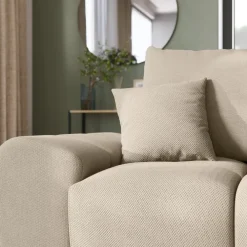 Narożniki></noscript>BROMARKT Beżowy narożnik rozkładany do salonu NUBES z funkcją spania