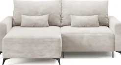 Meble Dla Dzieci|Meble Młodzieżowe>BROMARKT Beżowy narożnik sztruksowy rozkładany z pojemnikiem do salonu LORENZO