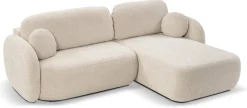 Meble Dla Dzieci|Meble Młodzieżowe></noscript>LASKI Beżowy narożnik z funkcją spania do salonu boucle OMERO