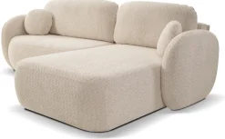 Meble Dla Dzieci|Meble Młodzieżowe></noscript>LASKI Beżowy narożnik z funkcją spania do salonu boucle OMERO