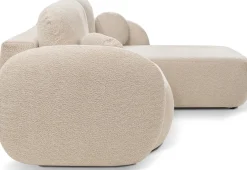 Meble Dla Dzieci|Meble Młodzieżowe></noscript>LASKI Beżowy narożnik z funkcją spania do salonu boucle OMERO