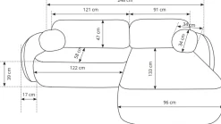 Meble Dla Dzieci|Meble Młodzieżowe></noscript>LASKI Beżowy narożnik z funkcją spania do salonu boucle OMERO