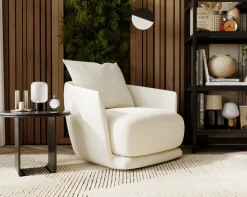 Meble Dla Dzieci|Meble Młodzieżowe></noscript>Polak Meble Beżowy obrotowy fotel do salonu nowoczesny WISO