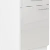 Meble Kuchenne>Lempert Biała dolna szafka kuchenna z szufladą 50 cm LAURA połysk
