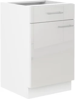 Meble Kuchenne>Lempert Biała dolna szafka kuchenna z szufladą 50 cm LAURA połysk
