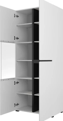 Zestawy Mebli Do Sypialni|Zestawy Mebli Do Salonu>Helvetia Biała dwudrzwiowa półwitryna do salonu 80 cm CROSS biały