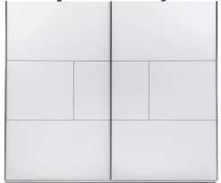 Szafy Dwudrzwiowe|Szafy Przesuwne>Stolar Biała dwudrzwiowa szafa do sypialni 250 cm z szufladami NESSA