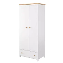 Meble Młodzieżowe|Zestawy Mebli Młodzieżowych>lenart. Biała dwudrzwiowa szafa młodzieżowa z półkami STORY