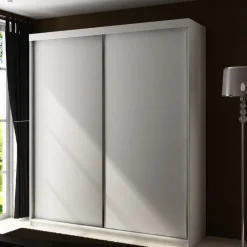 Zestawy Mebli Do Przedpokoju|Szafy Do Przedpokoju>KIER Biała dwudrzwiowa szafa przesuwna do sypialni 150 cm TARO biały