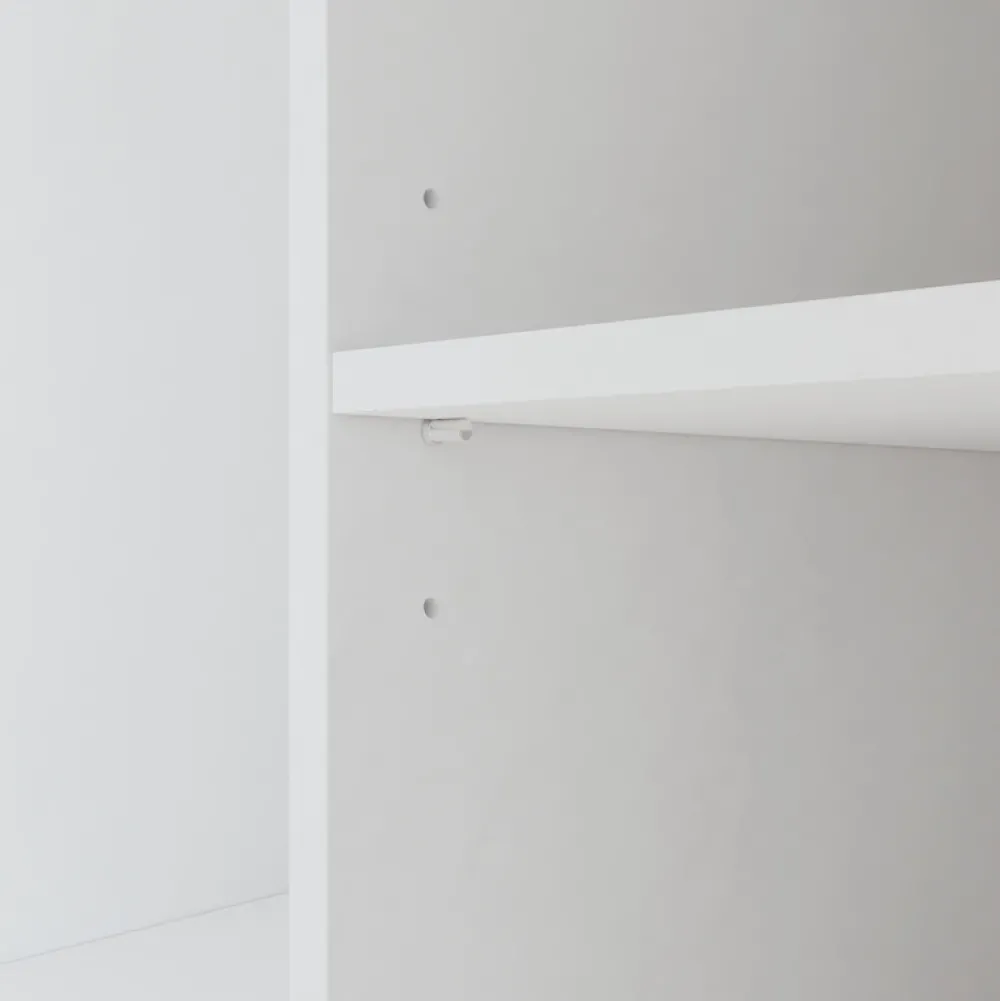 Zestawy Mebli Do Przedpokoju|Szafy Dwudrzwiowe>Arton Biała dwudrzwiowa szafa uchylna 102 cm z półkami NEXUS biały