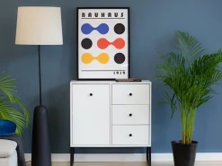 Komody>INTER MEBLE Biała komoda 77 cm do salonu z szufladami LAMORI biały