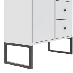 Komody></noscript>INTER MEBLE Biała komoda 77 cm do salonu z szufladami LAMORI biały