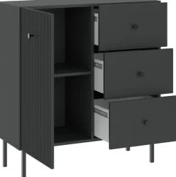 Komody>INTER MEBLE Biała komoda 91 cm do salonu VALTEO z szufladami biały