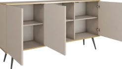 Zestawy Mebli Do Salonu|Komody>PIASKI Biała komoda do salonu 160 cm w stylu glamour ORVIETO biały