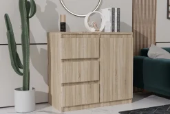 Komody>Meblohand Biała komoda nowoczesna z szufladami 80 cm MONTEGO biały